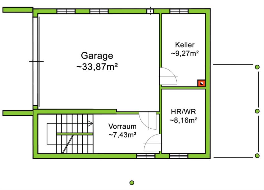 Skizze Kellergeschoß