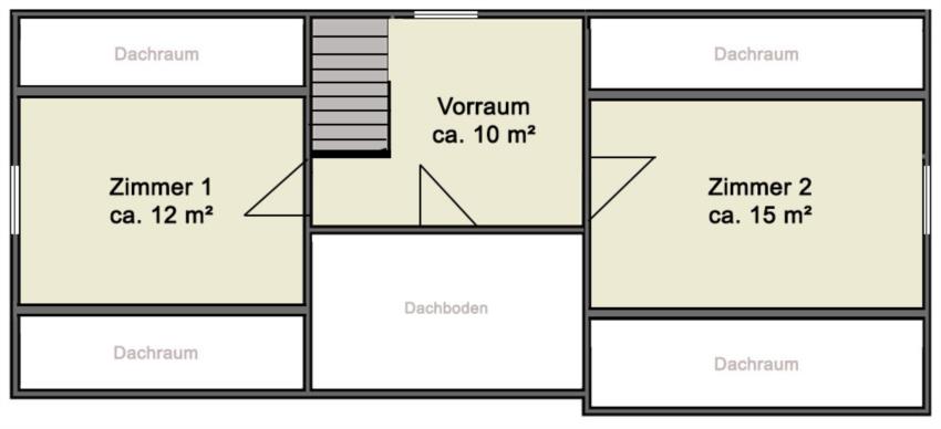 Dachgeschoß Skizze